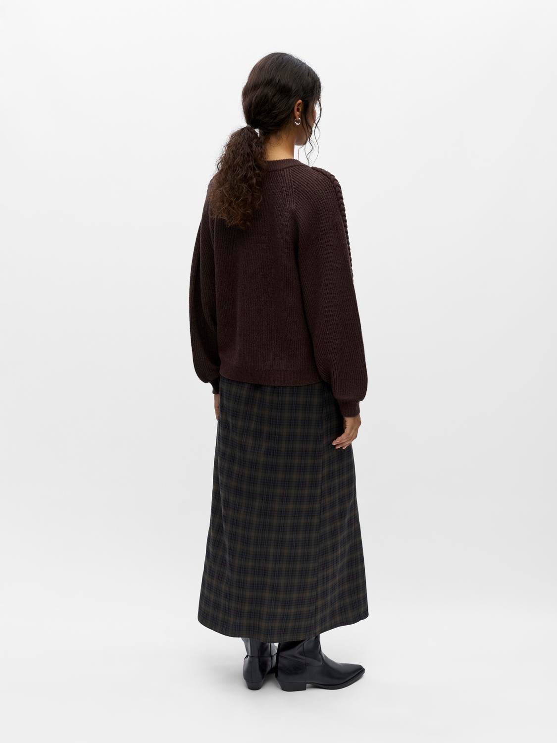 OBJHANNAH Pullover - Seal Brown - VERO MODA & VILA Bergvik